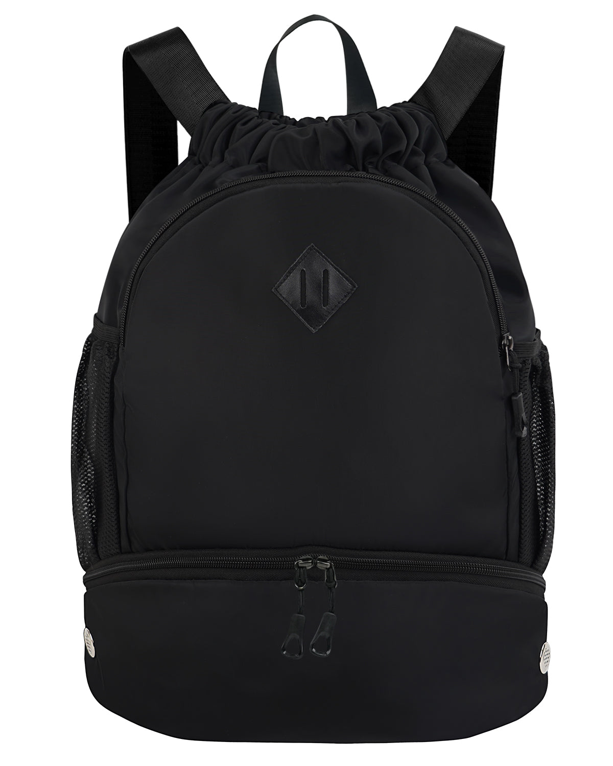 RHDZO Drawstring Backpack with Shoe Compartment for Men Women Medium Beige