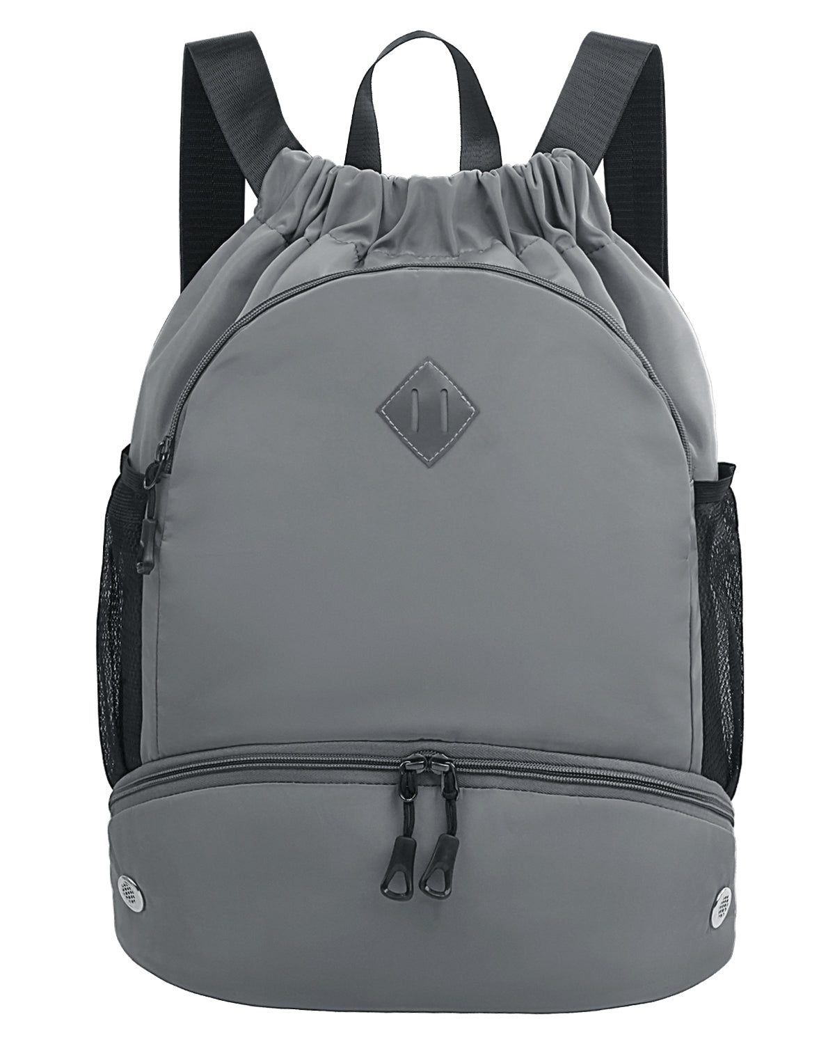 RHDZO Drawstring Backpack with Shoe Compartment for Men Women Medium Beige