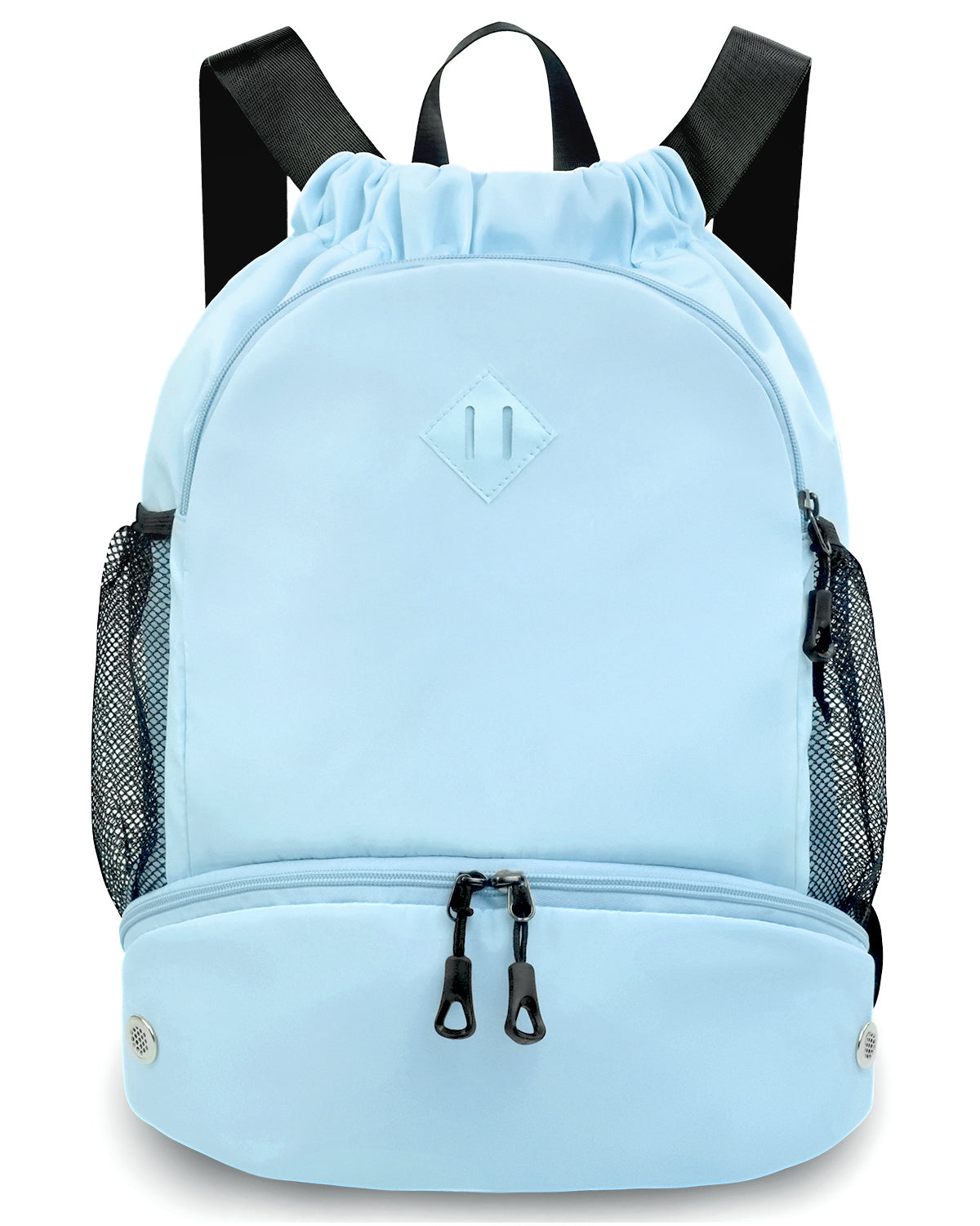 RHDZO Drawstring Backpack with Shoe Compartment for Men Women Medium Beige