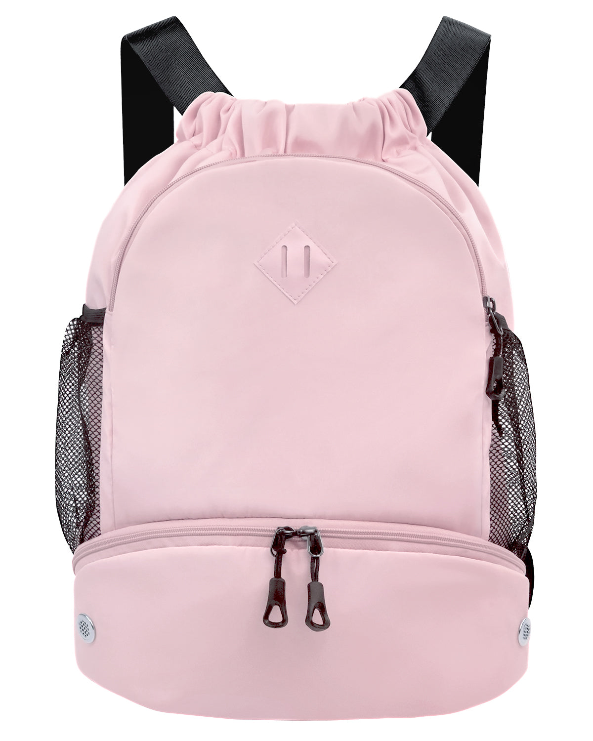 RHDZO Drawstring Backpack with Shoe Compartment for Men Women Medium Beige