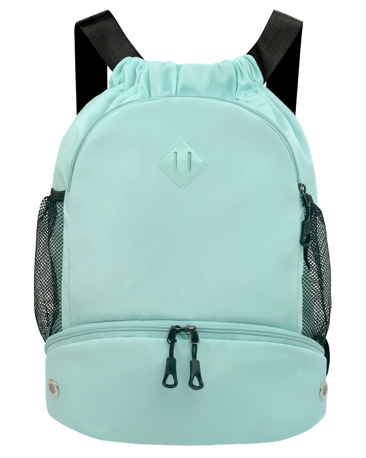 RHDZO Drawstring Backpack with Shoe Compartment for Men Women Medium Beige