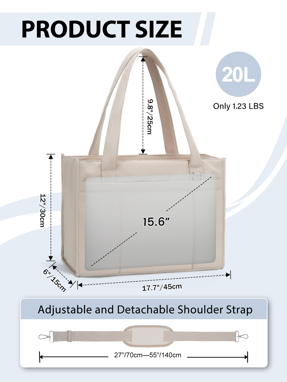 Tote Bag for Women with 15.6 Inch Laptop Compartment and Cup Holder | Puffer Boxy Tote for Work College Nurse, Detachable Shoulder Strap, Crossbody Shoulder Handbag with Zipper, Luggage Sleeve