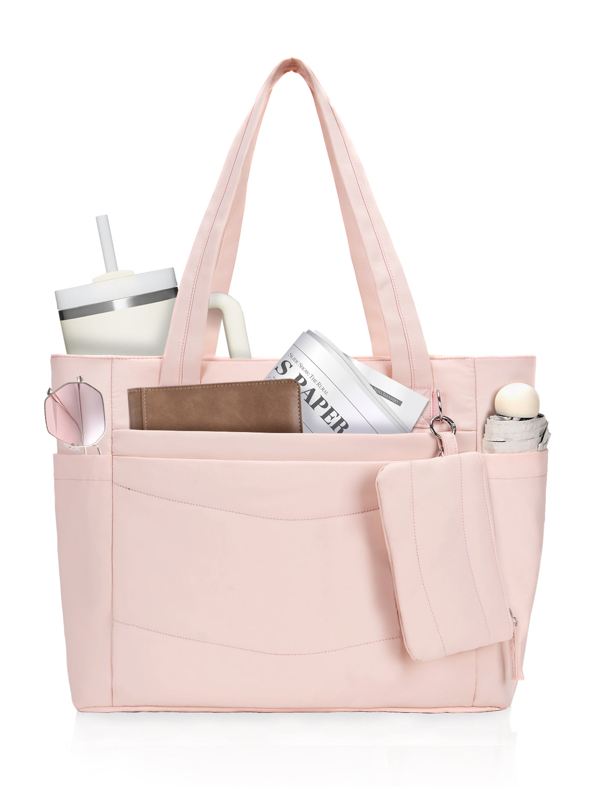 Tote Bag for Women with 15.6″ Laptop Compartment & Cup Holder
