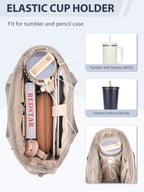 Tote Bag for Women with 15.6″ Laptop Compartment & Cup Holder
