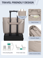 Tote Bag for Women with 15.6″ Laptop Compartment & Cup Holder