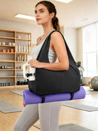 RHDZO Gym Bag for Women with Shoe and Wet Compartments, Yoga Mat Holder