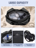 RHDZO Gym Bag for Women with Shoe and Wet Compartments, Yoga Mat Holder